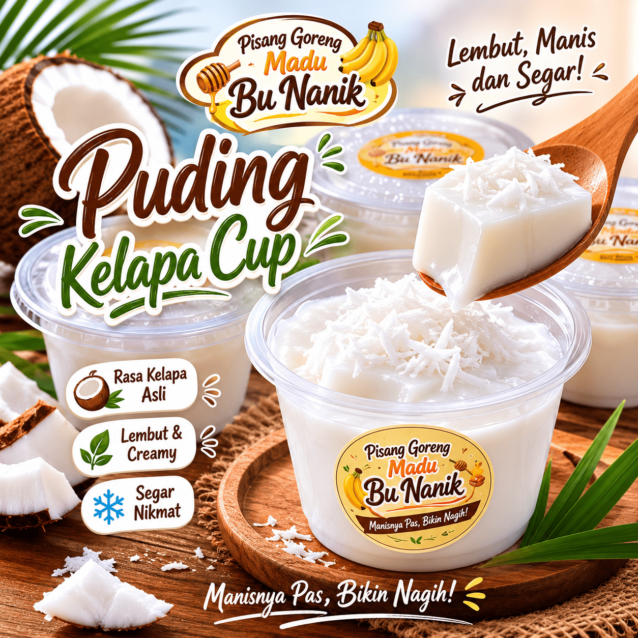 Puding Kelapa Cup Bu Nanik